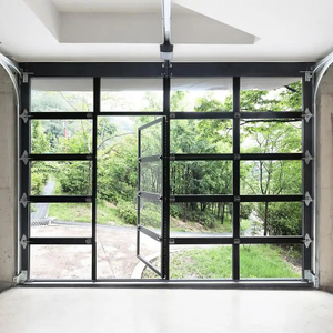 16 X 7 Full View Plexiglass Glass Aluminum Garage Door with Passing Door