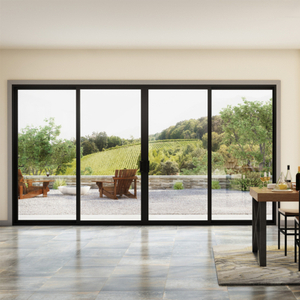 Exterior Pocket Aluminum Double Glazed Patio Door Glass Sliding Door