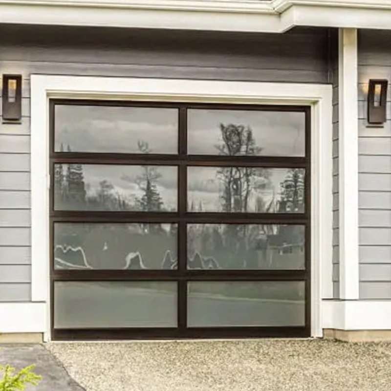 Houses Modern Frosted Glass Alumium Garage Door