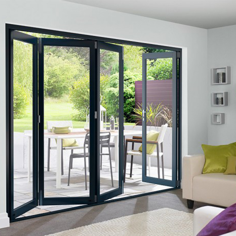 Aluminum Bi Folding Doors with Double Glazing Glass