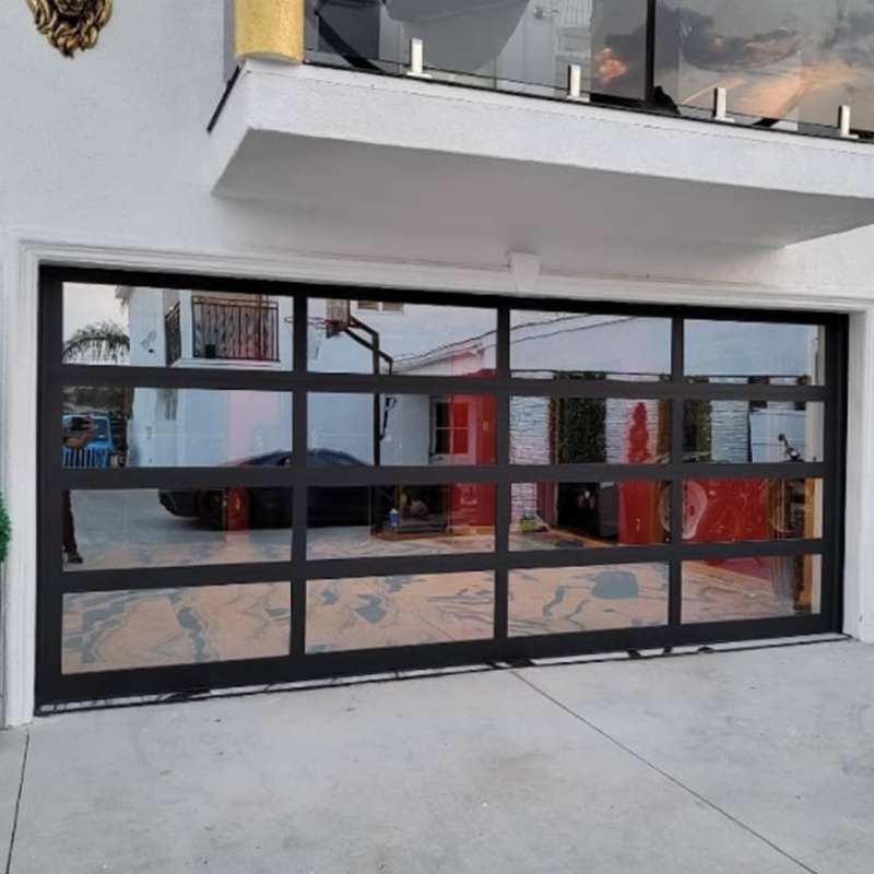 Contemporary Opaque Modern Mirror Garage Door Aluminum Glass Garage Door