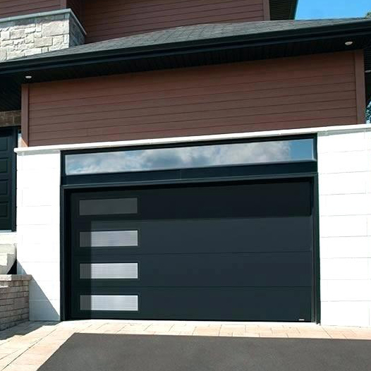 Customized Commercial Galvanized Steel Overhead Garage Doors with Side Windows
