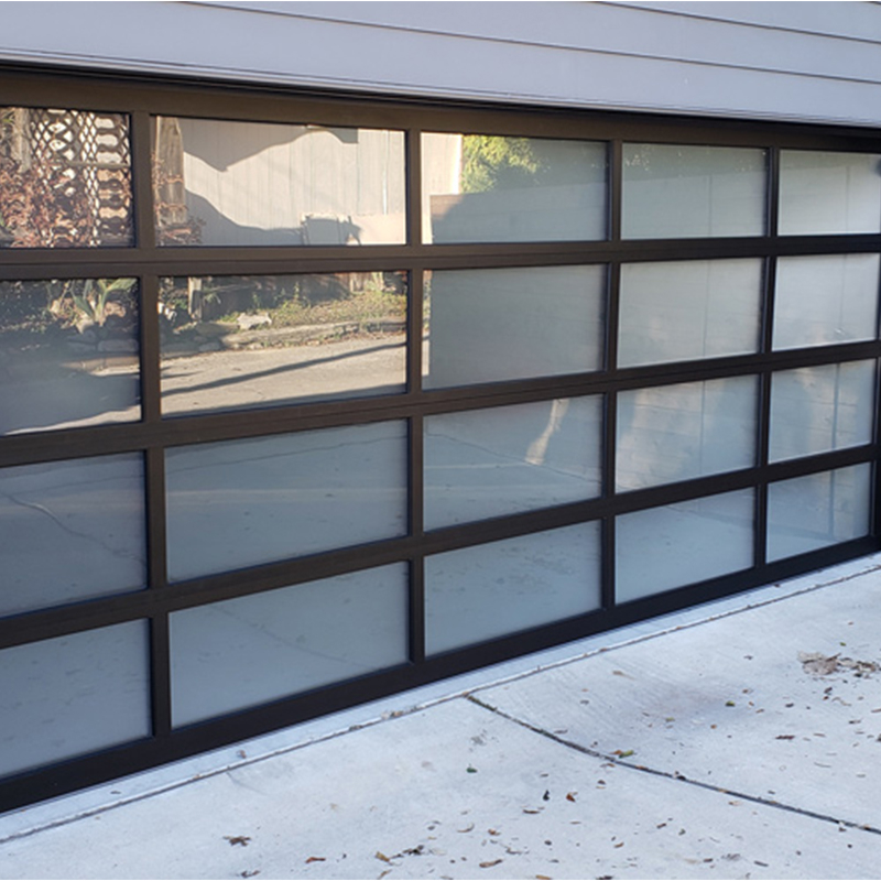 10x10 Modern Tempered Glass Alumium Garage Door from China manufacturer