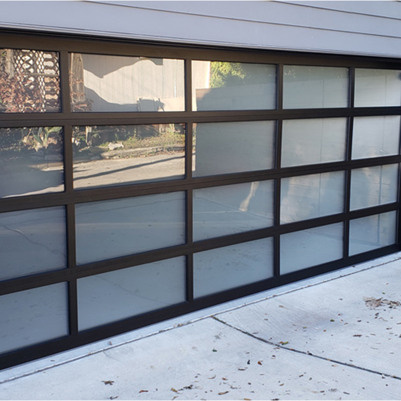 Patio Modern Frosted Glass Alumium Garage Door