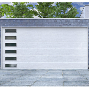  Rapid Commercial Security flush panel aluminum overhead garage doors with windows 