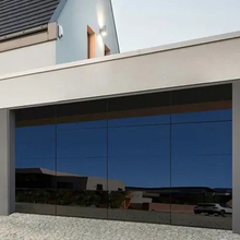 Single Car Frameless Anodized Aluminum Glass Garage Door 