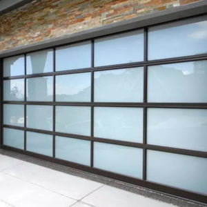 Large Full View Anodized Aluminum Glass Garage Door 