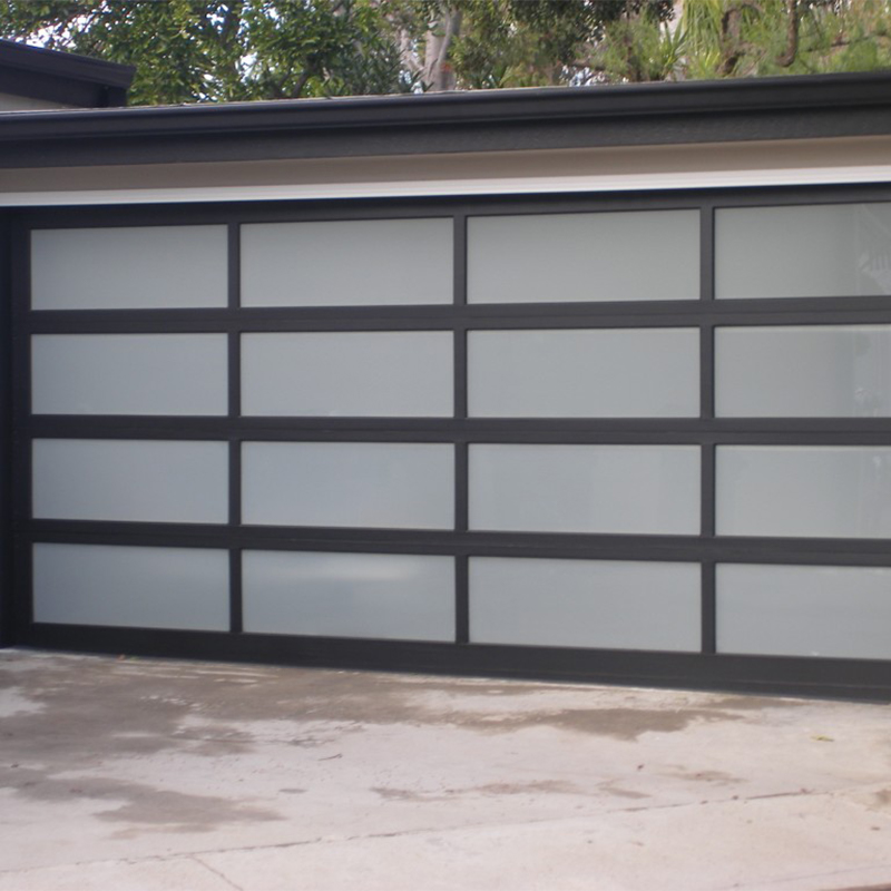 16 X 7 Full View Anodized Aluminum Glass Garage Door 
