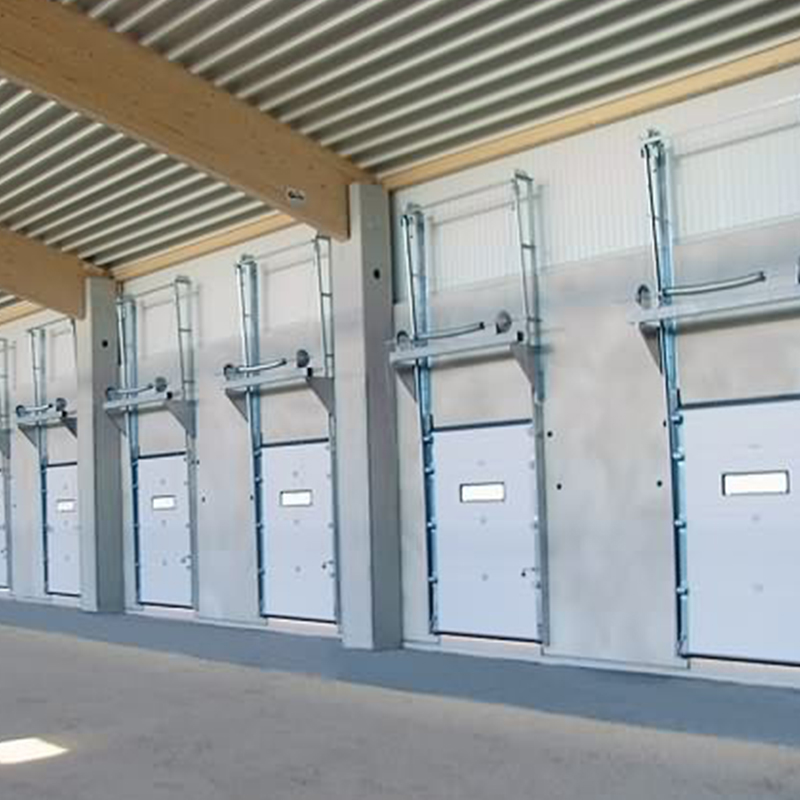 Automatic Pu Foam Insulated Industrial Folding Doors with Windows 