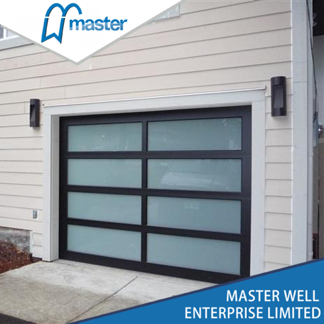 Black Modern Frosted Glass Alumium, Frosted Glass Garage Door Cost