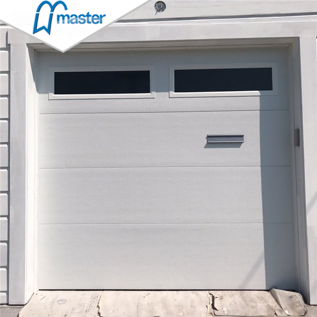 Automatic Universal Remote Commercial Full View White Metal Overhead Garage Doors with Window 