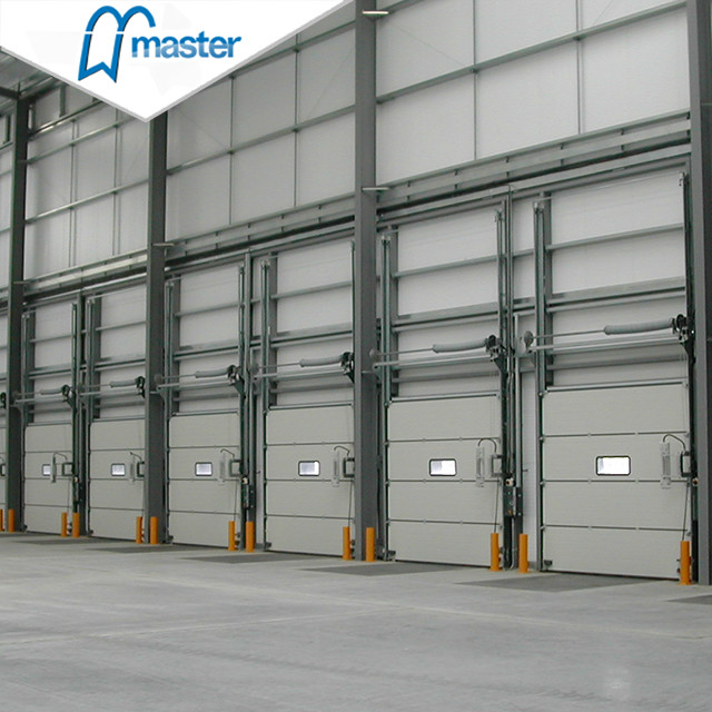 Electrical Wind Proof Steel Timber Industrial Sliding Doors with Entrance