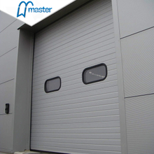 Automatic Side Sliding Steel Overhead Sectional Industrial Doors with Windows 