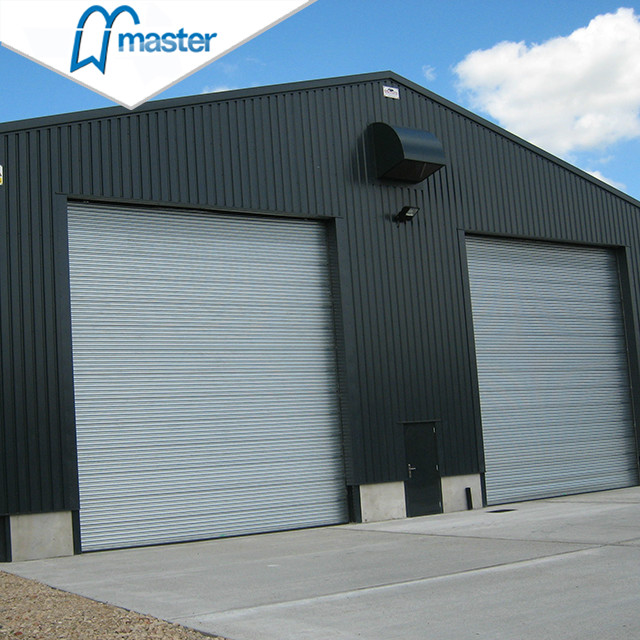 Electrical large Aluminium steel Vertical Lift Industrial Doors with access 