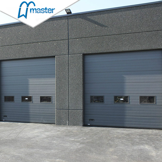 Electrical Steel Insulated Secure Industrial Fold Up Doors with Entrance 